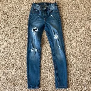 High rise skinny jeans
